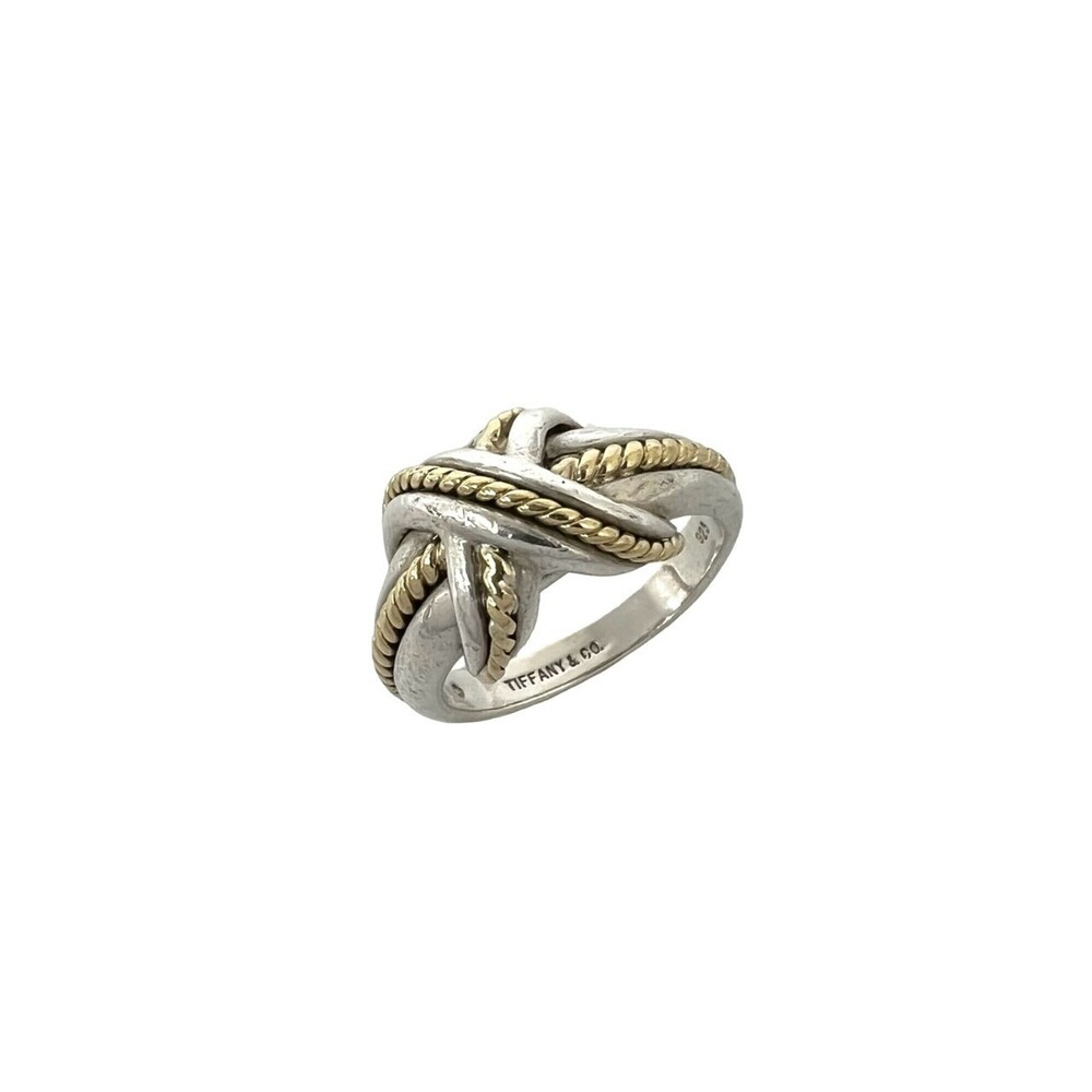 TIFFANY&Co. Tiffany Vintage Signature Ring, Sterling Silver 925, 18K 750YG, a...
